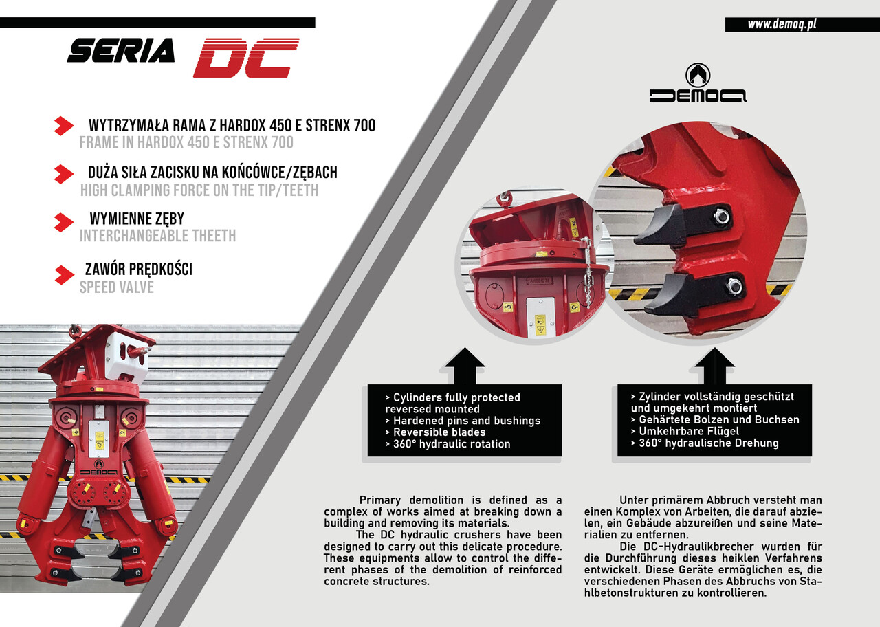 DEMOQ DC03 Hydraulic Demolition Crusher 275 KG - Cizalla de demolición para Excavadora: foto 3 DEMOQ DC03 Hydraulic Demolition Crusher 275 KG - Cizalla de demolición para Excavadora: foto 3