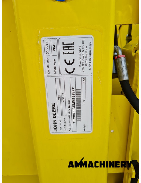 Accesorios para cosechadoras de forraje John Deere 639 pick-up: foto 14