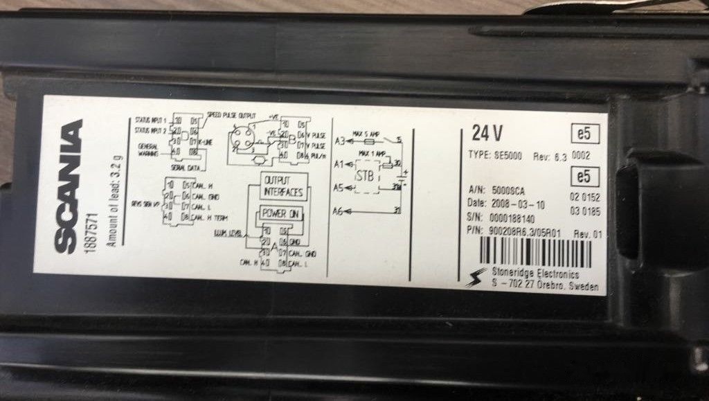 Scania REV 6.3 Scania - Tacógrafo para Camión: foto 2 Scania REV 6.3 Scania - Tacógrafo para Camión: foto 2