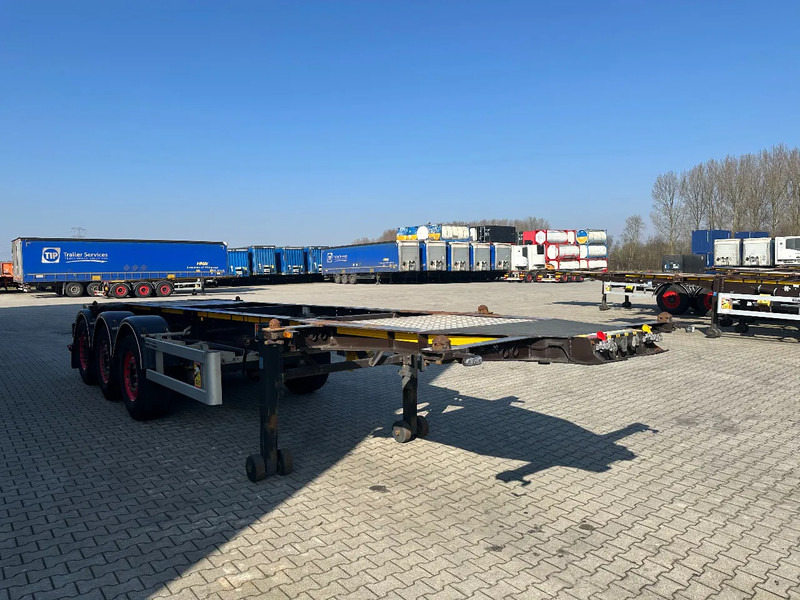 Semirremolque portacontenedore/ Intercambiable Burg 20FT ADR (EX/II, EX/III, FL, AT), empty weight: 3.690kg, SAF INTRADISC, 2x liftaxle, ALCOA, NL-Chassis, APK/ADR: 07-2025: foto 6