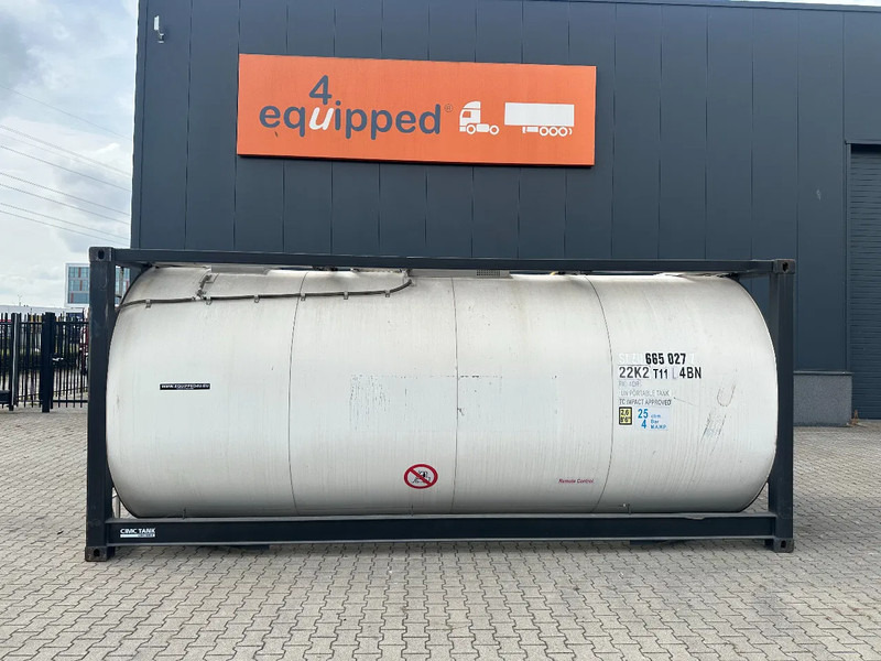 CIMC 20FT ISO / 25.020L-1-COMP. / L4BN / UN Portable / T11 / test: 10-2027 - Contenedor cisterna: foto 2 CIMC 20FT ISO / 25.020L-1-COMP. / L4BN / UN Portable / T11 / test: 10-2027 - Contenedor cisterna: foto 2