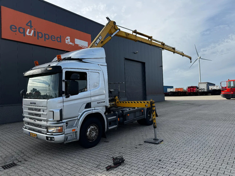 Scania P114-340 + HIAB 19-5 crane + remote / Euro-3 / 3 pedals / NL-truck / APK: 012-2025 - Camión grúa: foto 1 Scania P114-340 + HIAB 19-5 crane + remote / Euro-3 / 3 pedals / NL-truck / APK: 012-2025 - Camión grúa: foto 1