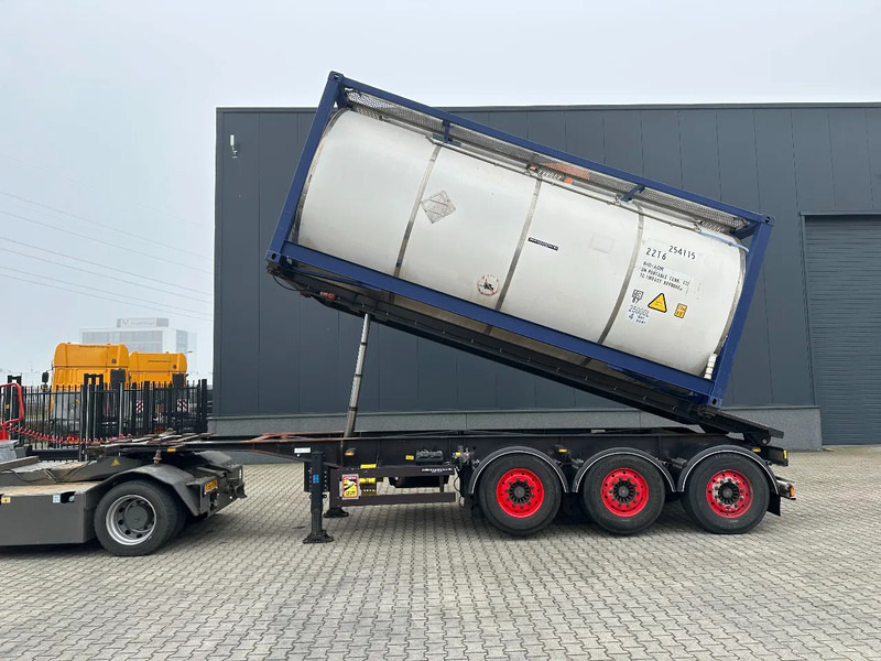 Semirremolque portacontenedore/ Intercambiable Van Hool 20FT Tipping-chassis, ADR (EX/II, EX/III, FL, AT), SAF, 2 liftaxles: foto 8