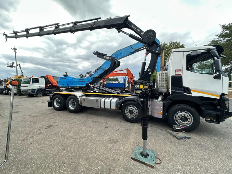 Renault C460 8x4 HOOKLIFT + (19m!) CRANE HIAB 288 E-6 HIDUO - RADIO - 5/6 F - STEEL SPRING / HUB REDUCTION - BE TRUCK - Camión multibasculante, Camión grúa: foto 4 Renault C460 8x4 HOOKLIFT + (19m!) CRANE HIAB 288 E-6 HIDUO - RADIO - 5/6 F - STEEL SPRING / HUB REDUCTION - BE TRUCK - Camión multibasculante, Camión grúa: foto 4