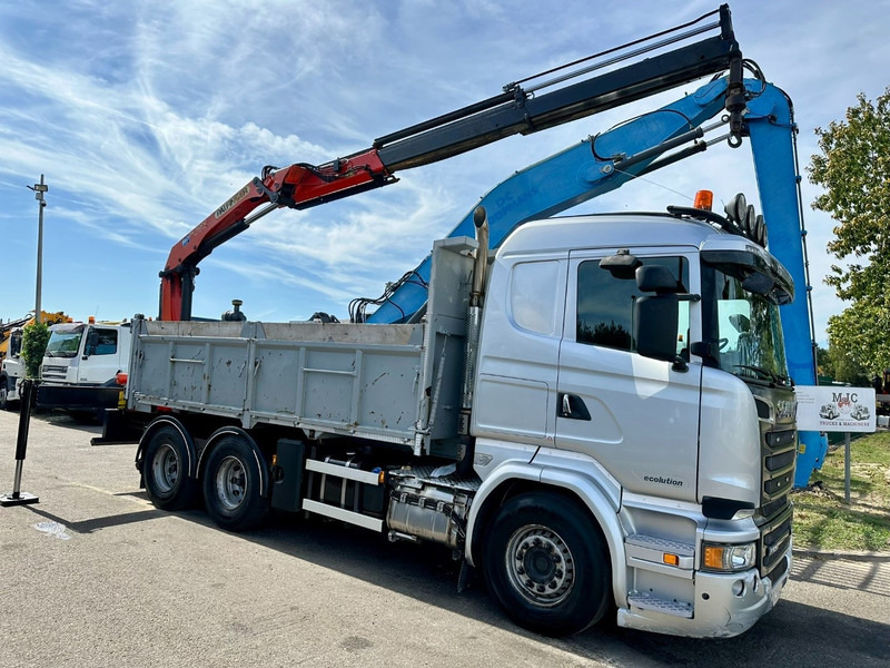 Scania R520 6x4 PRITSCHE + KRAN PALFINGER PK 15002 A - *ZSM + KIPPER* - RETARDER - *FULL AIR* - EUR 6 - BE TRUCK - Camión caja abierta, Camión grúa: foto 1 Scania R520 6x4 PRITSCHE + KRAN PALFINGER PK 15002 A - *ZSM + KIPPER* - RETARDER - *FULL AIR* - EUR 6 - BE TRUCK - Camión caja abierta, Camión grúa: foto 1