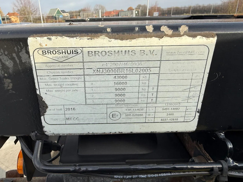 Semirremolque portacontenedore/ Intercambiable Broshuis 3UCC-39/45 FLN / All sizes / BPW / Lift as / NL Trailer: foto 20