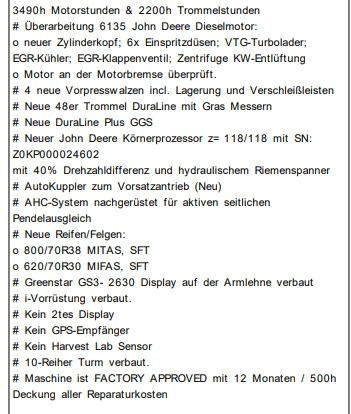 John Deere 8400i PREMIUM USED - Cosechadora: foto 2 John Deere 8400i PREMIUM USED - Cosechadora: foto 2