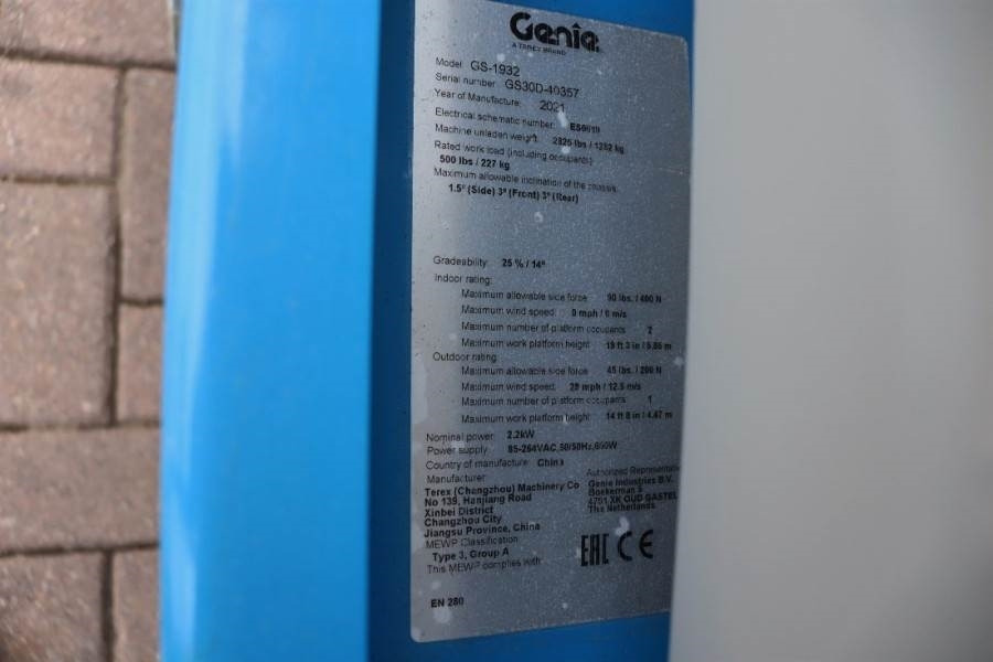 Genie GS1932 E-Drive New And Available Directly From Sto - Plataforma de tijeras: foto 5 Genie GS1932 E-Drive New And Available Directly From Sto - Plataforma de tijeras: foto 5