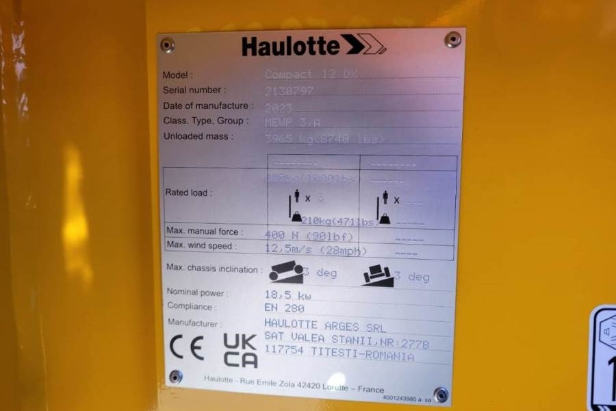 Leasing de Haulotte Compact 12DX Valid Inspection, *Guarantee! Diesel,  Haulotte Compact 12DX Valid Inspection, *Guarantee! Diesel,: foto 8