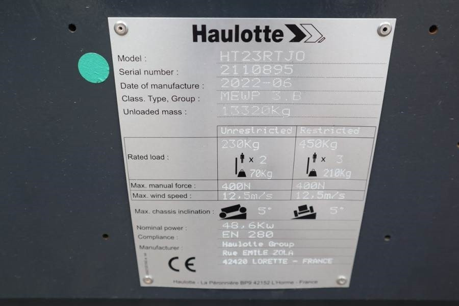 Plataforma telescopica Haulotte HT23RTJ O Valid Inspection, *Guarantee! Diesel, 4x: foto 6