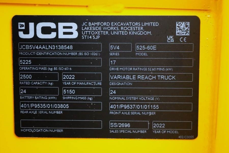 Manipulador telescópico JCB 525-60E Valid inspection, *Guarantee! Fully Electr: foto 6 Manipulador telescópico JCB 525-60E Valid inspection, *Guarantee! Fully Electr: foto 6