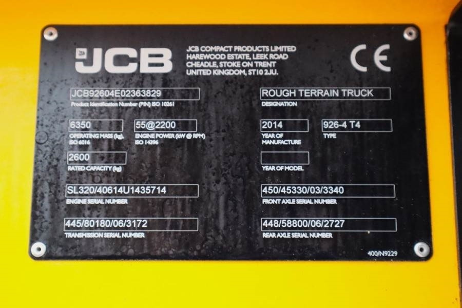 JCB 926 Valid inspection, *Guarantee! Diesel, 4x4 Driv - Carretilla todo terreno: foto 5 JCB 926 Valid inspection, *Guarantee! Diesel, 4x4 Driv - Carretilla todo terreno: foto 5