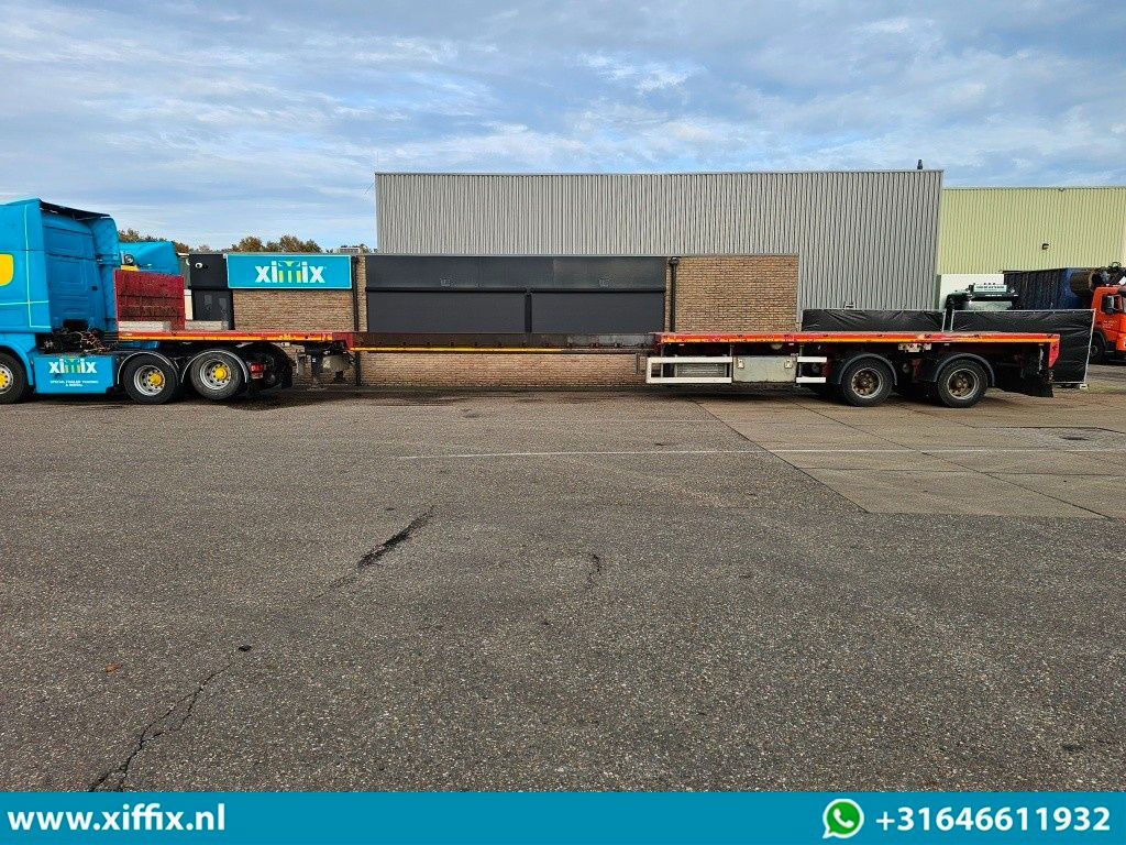 Semirremolque plataforma/ Caja abierta Faymonville 2-ass. Vlakke dubbel 2x uitschuifbare oplegger / 2x gestuurd: foto 14