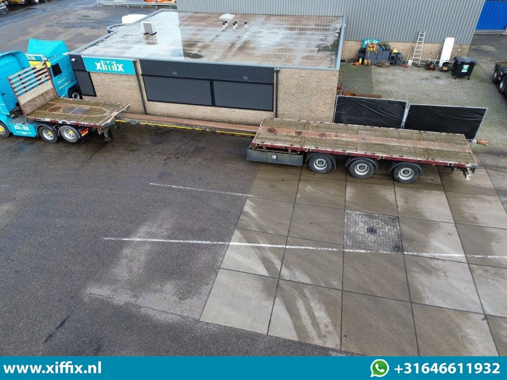 Meusburger 3-ass. Vlakke uitschuifbare oplegger / 3x gestuurd - Semirremolque plataforma/ Caja abierta: foto 2 Meusburger 3-ass. Vlakke uitschuifbare oplegger / 3x gestuurd - Semirremolque plataforma/ Caja abierta: foto 2