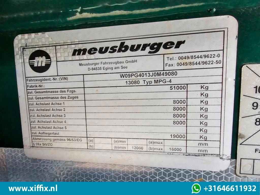 Semirremolque góndola rebajadas Meusburger 4-ass. Uitschuifbare semi dieplader met huifopbouw / 2x Naloop gestuu: foto 16