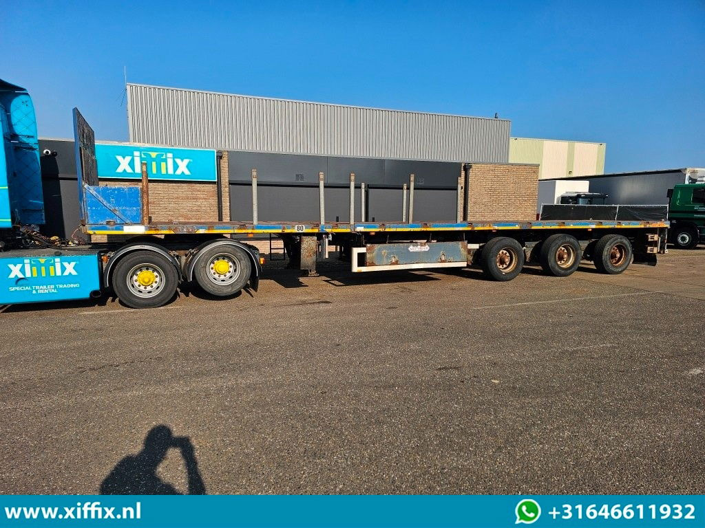 Semirremolque plataforma/ Caja abierta Nooteboom 3-ass. Vlakke uitschuifbare oplegger / 3x gestuurd: foto 6