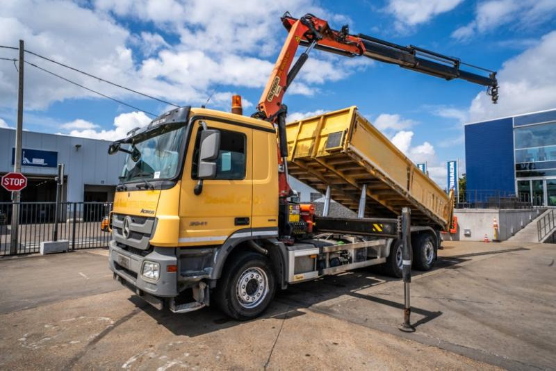 Mercedes ACTROS 2641-MP3-6x2-4+ PK 18 T/m/3XHydr. - Camión volquete, Camión grúa: foto 1 Mercedes ACTROS 2641-MP3-6x2-4+ PK 18 T/m/3XHydr. - Camión volquete, Camión grúa: foto 1