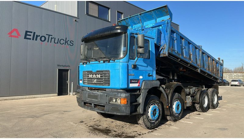 MAN 35.364 (STEEL SUSP. / 6 CYLINDER / BIG AXLE / EURO 2 / MEILLER TIPPER) - Camión volquete: foto 1 MAN 35.364 (STEEL SUSP. / 6 CYLINDER / BIG AXLE / EURO 2 / MEILLER TIPPER) - Camión volquete: foto 1