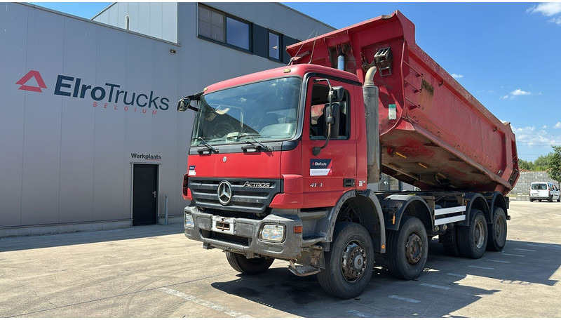 Mercedes-Benz Actros 4141 (8X6 / LAMES / STEEL / BIG AXLE / GRAND PONT / TAMBOURS / MANUAL GETRIEBE / MANUAL GEARBOX) - Camión volquete: foto 1 Mercedes-Benz Actros 4141 (8X6 / LAMES / STEEL / BIG AXLE / GRAND PONT / TAMBOURS / MANUAL GETRIEBE / MANUAL GEARBOX) - Camión volquete: foto 1