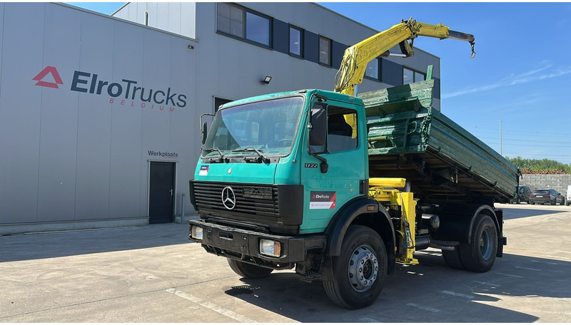 Mercedes-Benz SK 1722 (4X4 / LAMES / GRAND PONT / GRUE / TRES PROPRE / BIG HUB / STEEL SUSP. / V6) - Camión volquete, Camión grúa: foto 1 Mercedes-Benz SK 1722 (4X4 / LAMES / GRAND PONT / GRUE / TRES PROPRE / BIG HUB / STEEL SUSP. / V6) - Camión volquete, Camión grúa: foto 1