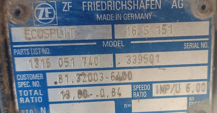ZF Ecosplit 16S151 1315051740 truck - Caja de cambios para Camión: foto 4 ZF Ecosplit 16S151 1315051740 truck - Caja de cambios para Camión: foto 4