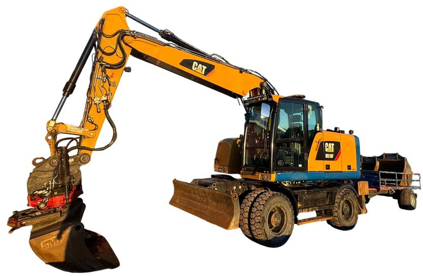 Caterpillar M318F, 2018 ROK, PODPORY + PŁUG, ROTOTILT - Excavadora de ruedas: foto 1 Caterpillar M318F, 2018 ROK, PODPORY + PŁUG, ROTOTILT - Excavadora de ruedas: foto 1