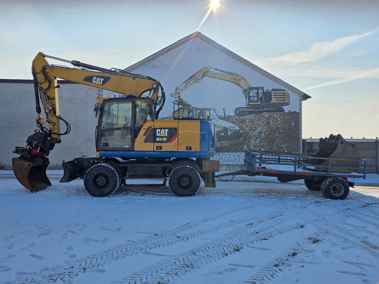 Caterpillar M318F, 2018 ROK, PODPORY + PŁUG, ROTOTILT - Excavadora de ruedas: foto 1 Caterpillar M318F, 2018 ROK, PODPORY + PŁUG, ROTOTILT - Excavadora de ruedas: foto 1