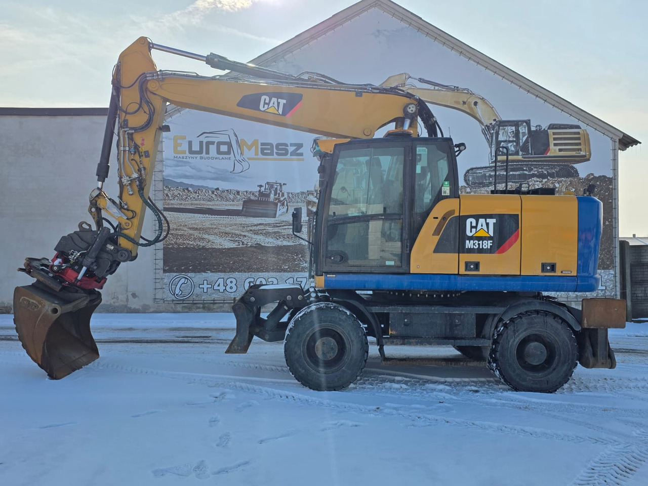 Caterpillar M318F, 2018 ROK, PODPORY + PŁUG, ROTOTILT - Excavadora de ruedas: foto 2 Caterpillar M318F, 2018 ROK, PODPORY + PŁUG, ROTOTILT - Excavadora de ruedas: foto 2