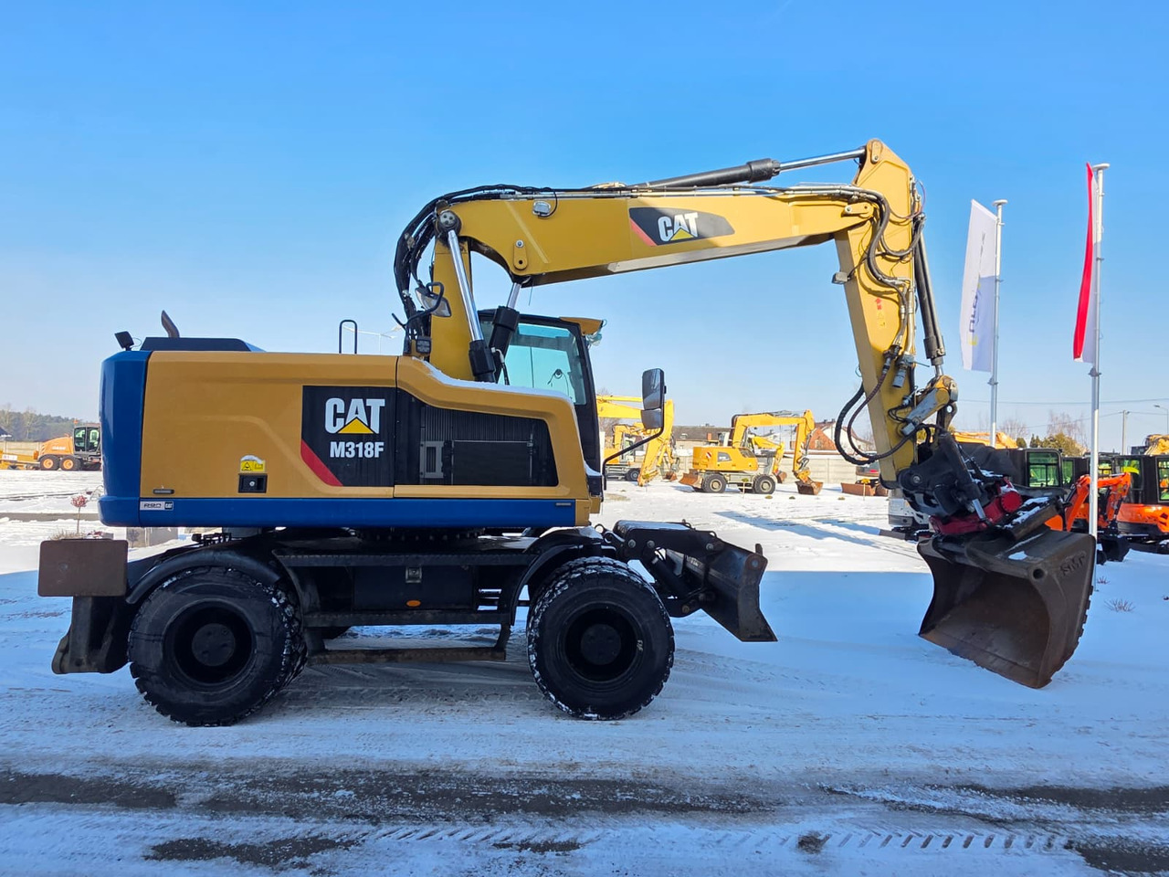 Caterpillar M318F, 2018 ROK, PODPORY + PŁUG, ROTOTILT - Excavadora de ruedas: foto 5 Caterpillar M318F, 2018 ROK, PODPORY + PŁUG, ROTOTILT - Excavadora de ruedas: foto 5