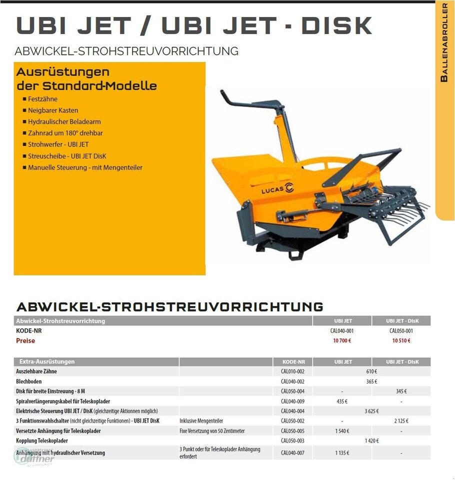 Lucas UBI JET Anbau Dreipunkt - Encintadora de pacas: foto 3 Lucas UBI JET Anbau Dreipunkt - Encintadora de pacas: foto 3
