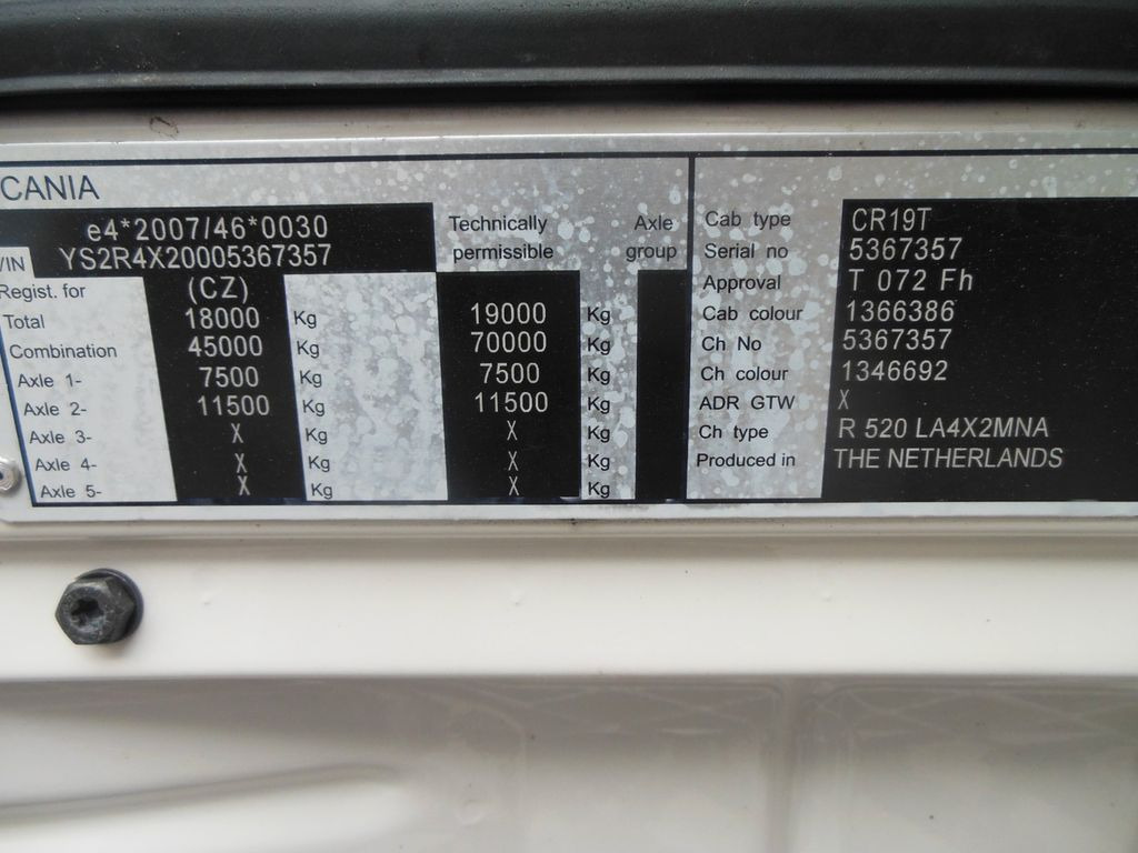 Cabeza tractora Scania R 520, V8, RETARDER Scania R 520, V8, RETARDER: foto 20 Cabeza tractora Scania R 520, V8, RETARDER Scania R 520, V8, RETARDER: foto 20