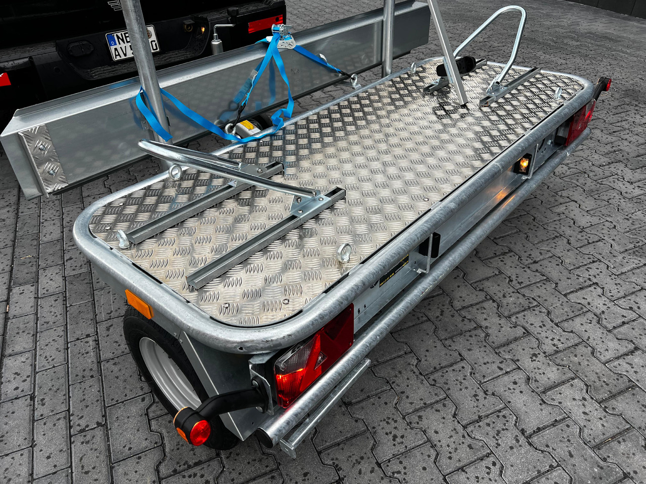 Remolque para moto Motorradanhänger Roadster Motocamp 1 quer 200x80cm 750kg 100km/H: foto 9