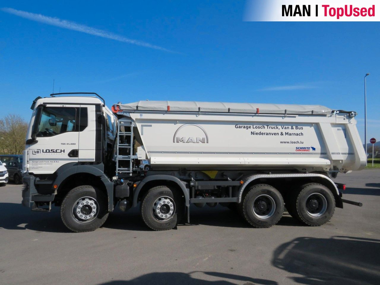MAN TGS 41.480 8x4 BB CH Schmitz Muldenkipper Klima - Camión portacontenedor de cadenas: foto 3 MAN TGS 41.480 8x4 BB CH Schmitz Muldenkipper Klima - Camión portacontenedor de cadenas: foto 3
