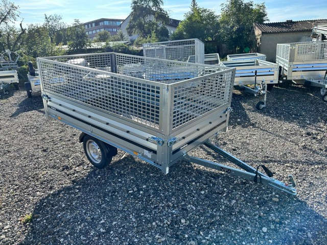 Brenderup 3251S UB 750 kg, Hochlader mit Laubgitter, 2500x1420x350mm, 100 km/h - Remolque de coche: foto 1 Brenderup 3251S UB 750 kg, Hochlader mit Laubgitter, 2500x1420x350mm, 100 km/h - Remolque de coche: foto 1