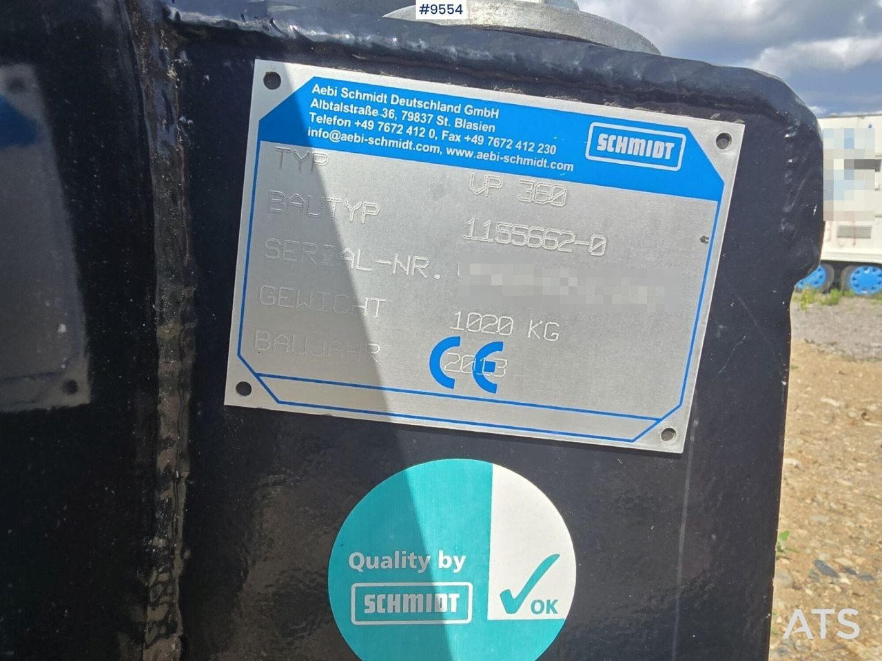 Hoja de bulldozer Folding plow Schmidt VP360: foto 8 Hoja de bulldozer Folding plow Schmidt VP360: foto 8