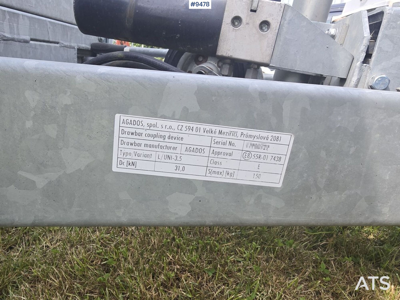 Remolque volquete Trailer Agados Adam 15 with tipper and winch: foto 9