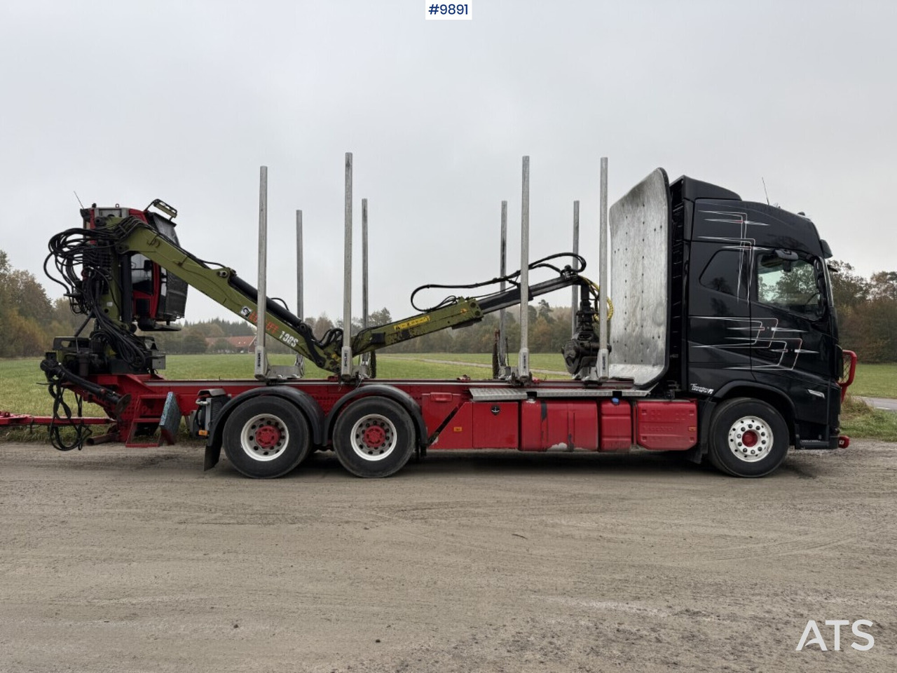 Camión forestal, Camión grúa Volvo FH64 R Timber truck, trailer and crane: foto 8