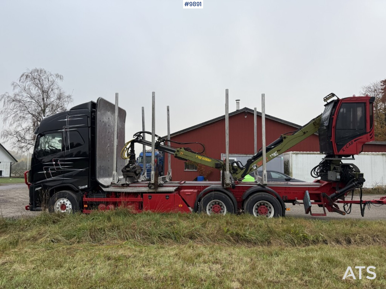 Camión forestal, Camión grúa Volvo FH64 R Timber truck, trailer and crane: foto 10