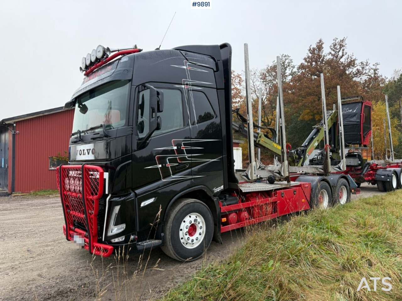 Camión forestal, Camión grúa Volvo FH64 R Timber truck, trailer and crane: foto 11