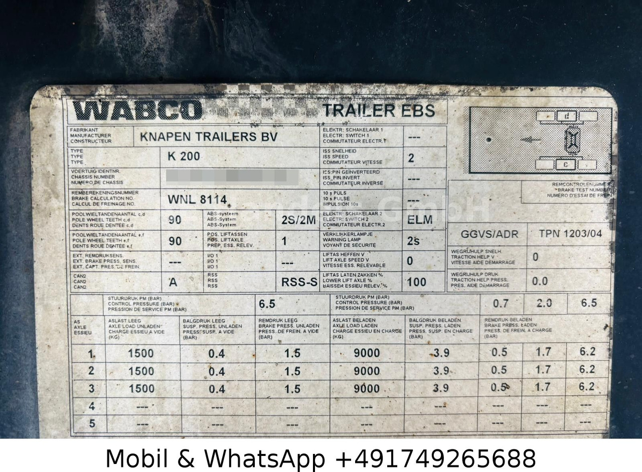 Semirremolque piso movil Knapen K200 Aluminium *84m³/6mm/1.Liftachse/Smartboard: foto 17 Semirremolque piso movil Knapen K200 Aluminium *84m³/6mm/1.Liftachse/Smartboard: foto 17