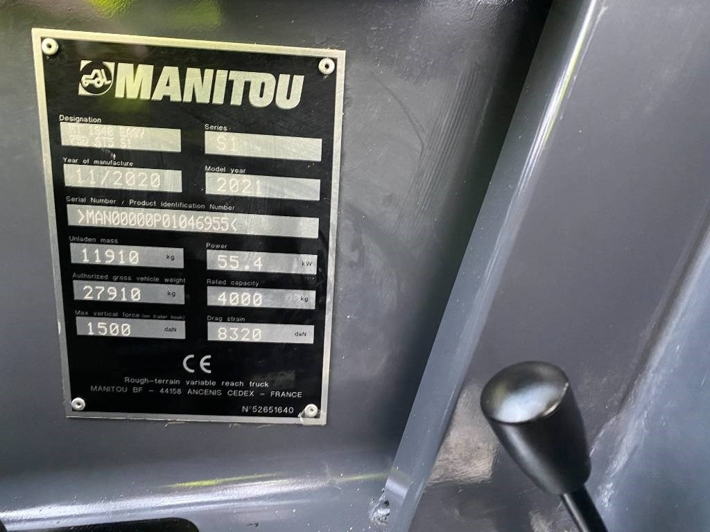Manipulador telescópico Manitou MT1840easy 75D ST5S1 Model 2021 endommagé: foto 8 Manipulador telescópico Manitou MT1840easy 75D ST5S1 Model 2021 endommagé: foto 8