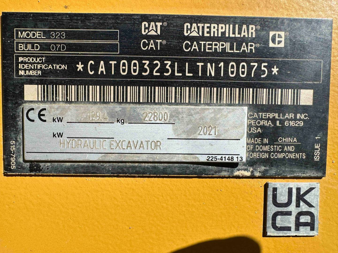 Excavadora de cadenas CAT 323: foto 6