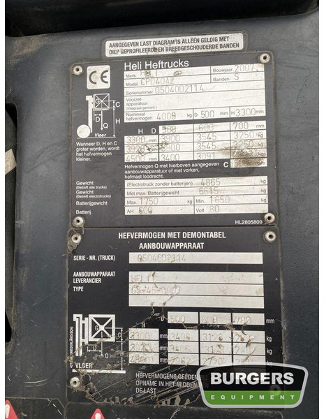 Carretilla elevadora eléctrica nuevo Heli Heftruck AC40: foto 7