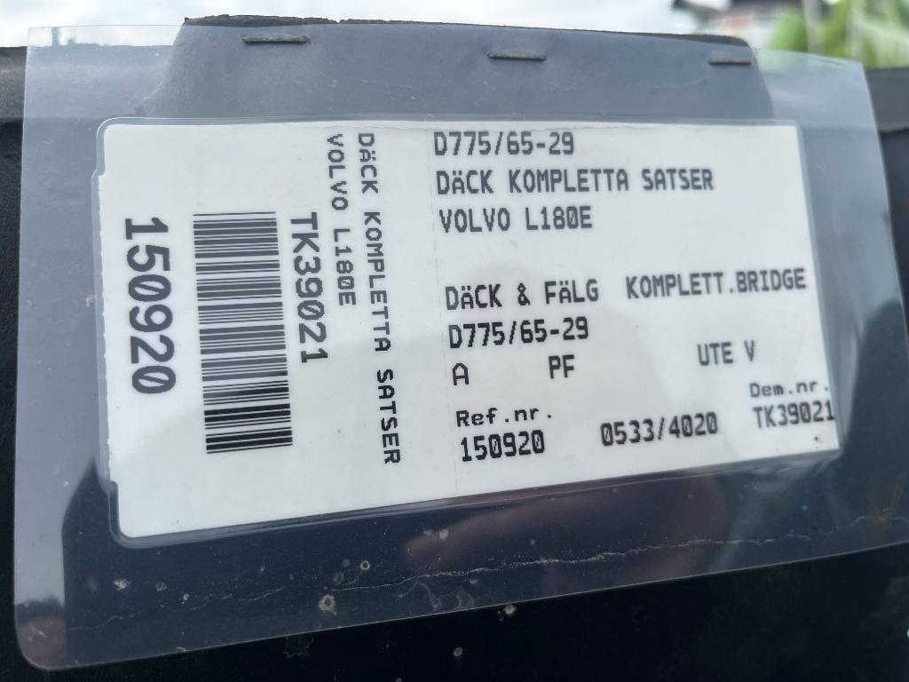 Bridgestone 775 /65 R29 Volvo L180 Wheels - Rueda completa: foto 5 Bridgestone 775 /65 R29 Volvo L180 Wheels - Rueda completa: foto 5
