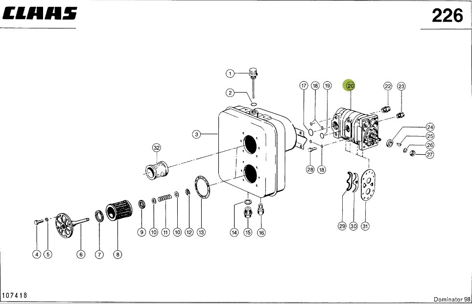 Claas Dominator 98 - zbiornik hydrauliki 0000888650 - Depósito hidráulico para Maquinaria agrícola: foto 1 Claas Dominator 98 - zbiornik hydrauliki 0000888650 - Depósito hidráulico para Maquinaria agrícola: foto 1