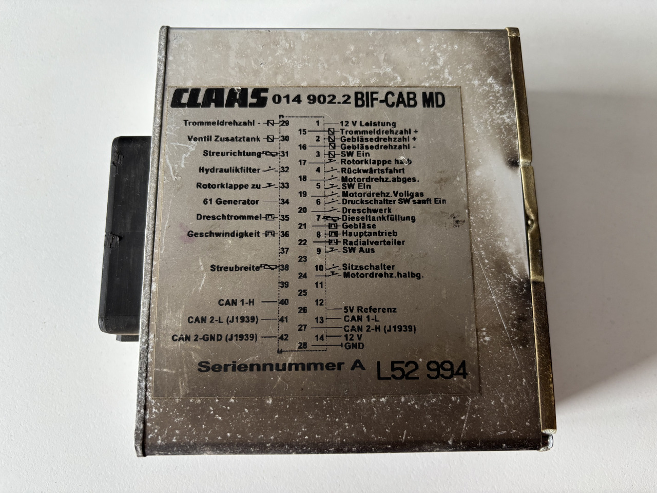 Claas LEXION 510 520 530 560 570 580 600 Moduł Sterownik BIF-CAB MD 014902.2 00 0014 902 3 - Unidad de control para Cosechadora de granos: foto 1 Claas LEXION 510 520 530 560 570 580 600 Moduł Sterownik BIF-CAB MD 014902.2 00 0014 902 3 - Unidad de control para Cosechadora de granos: foto 1