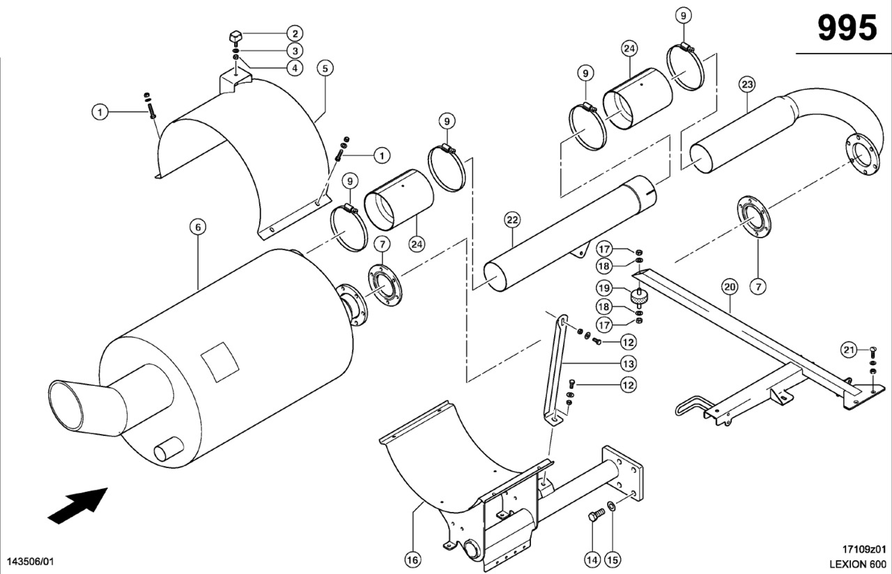 Claas Lexion 600 OPASKA 0007435900 (Układ wydechowy) - Silenciador/ Sistema de escape para Cosechadora de granos: foto 1 Claas Lexion 600 OPASKA 0007435900 (Układ wydechowy) - Silenciador/ Sistema de escape para Cosechadora de granos: foto 1