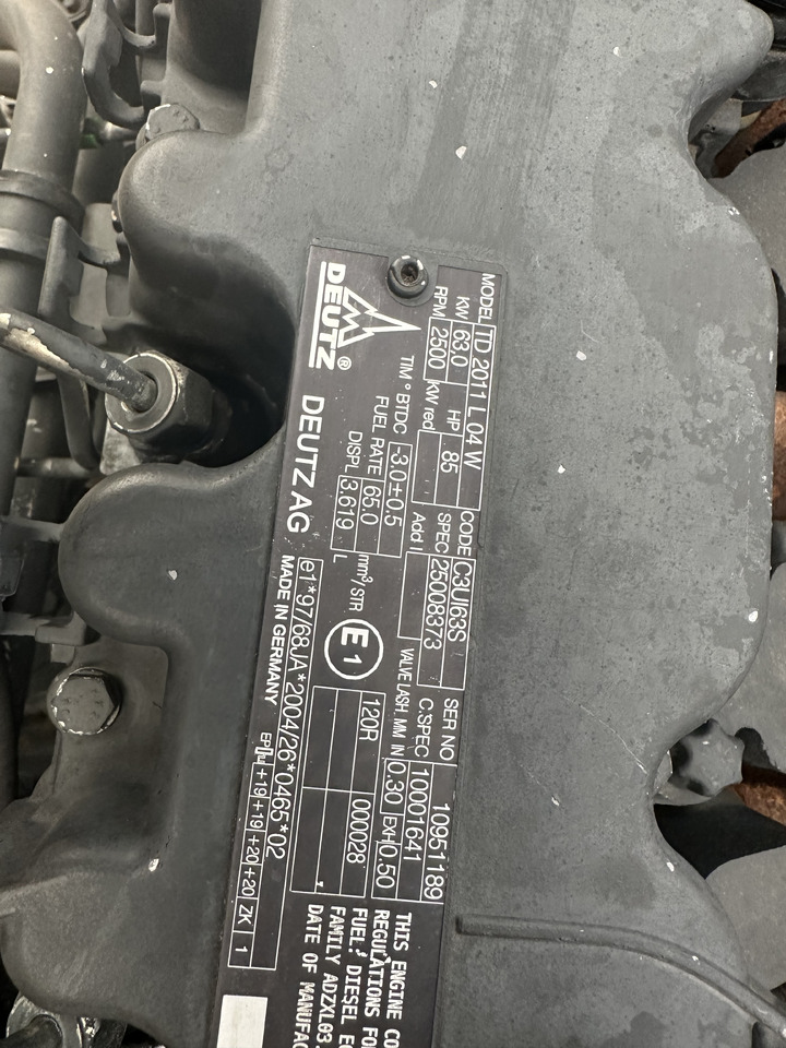 Deutz TD2011L04W - Motor para Maquinaria de construcción: foto 4 Deutz TD2011L04W - Motor para Maquinaria de construcción: foto 4