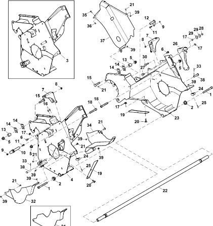 John Deere 960 - Rama DC220043 (Podbieracz) - Bastidor/ Chasis para Rotoempacadora: foto 1 John Deere 960 - Rama DC220043 (Podbieracz) - Bastidor/ Chasis para Rotoempacadora: foto 1