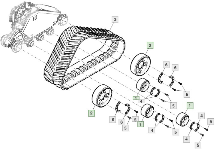 John Deere - koło gąsienicy napędu AXE48232 AXE25456 NOWE! - Oruga para Maquinaria agrícola: foto 1 John Deere - koło gąsienicy napędu AXE48232 AXE25456 NOWE! - Oruga para Maquinaria agrícola: foto 1